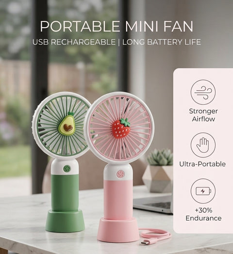 USB RECHARGEABLE | HANDHELD | MINI PORTABLE FAN